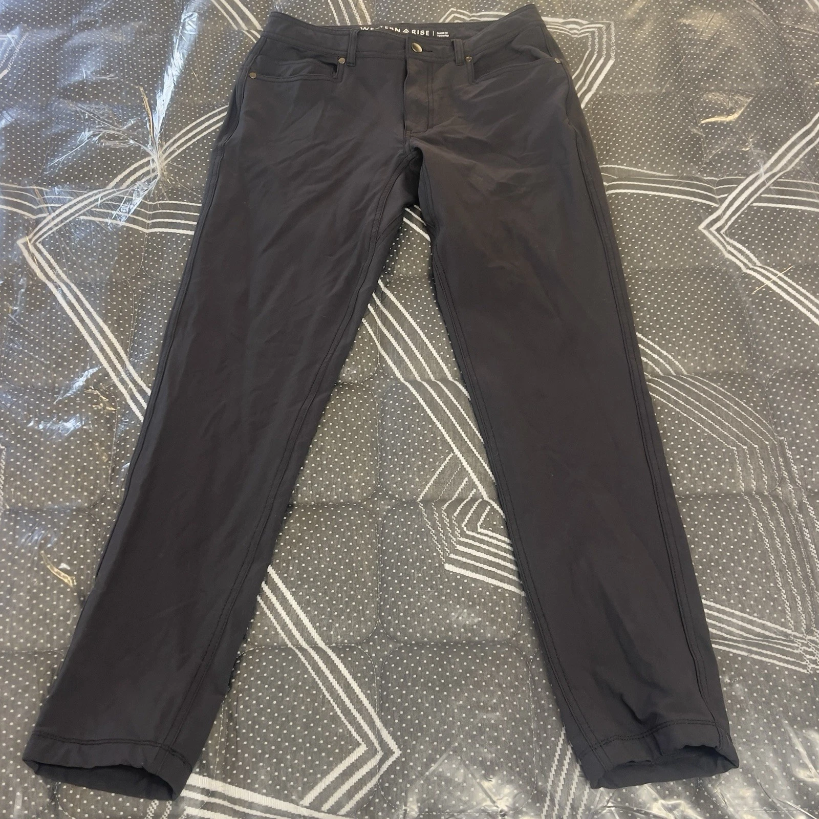 Western Rise Pants Men W32 L32 Gray Performance Hiking ClimbingStretch 5 Pockets