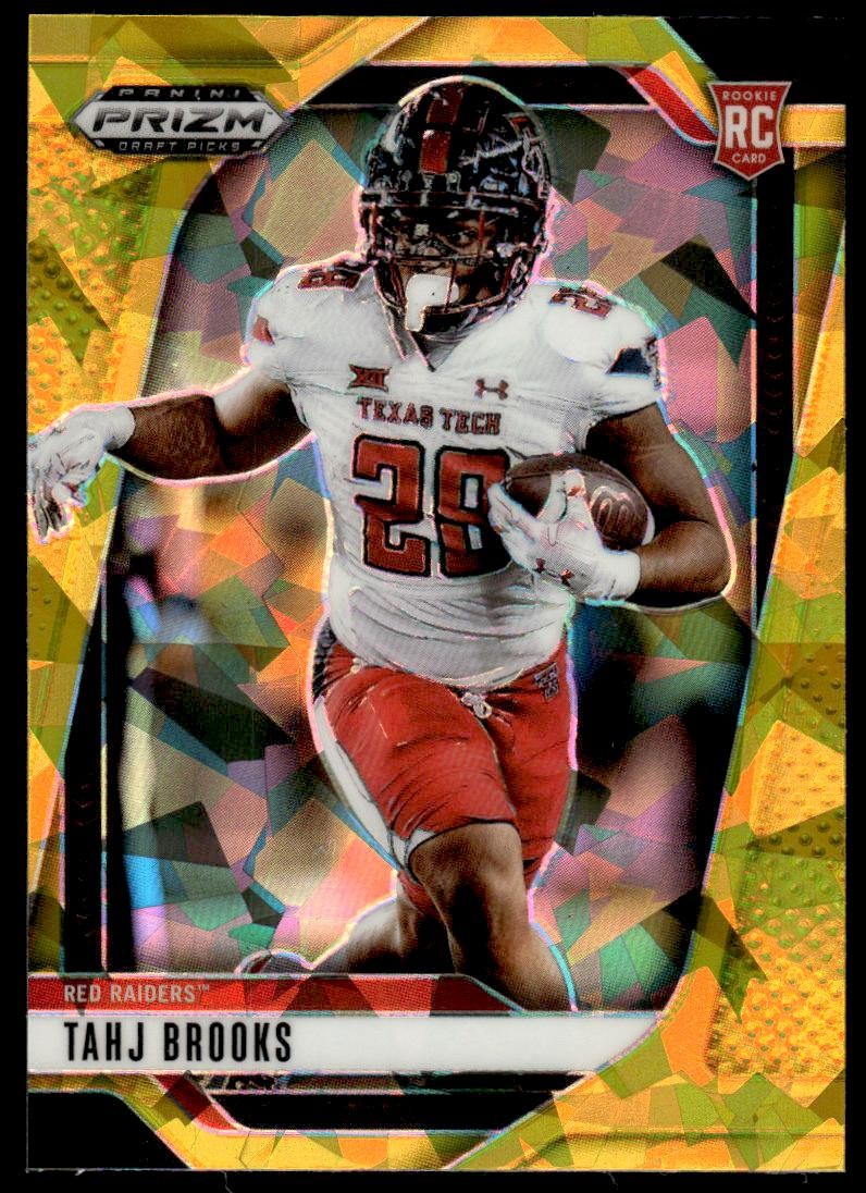 Tahj Brooks Panini Prizm Draft Picks #134 Gold Ice