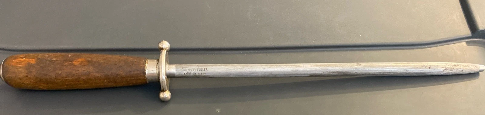 Cutlery By Fuller 9-161 Germany Honing Knife Sharpening Steel With Wood Handle