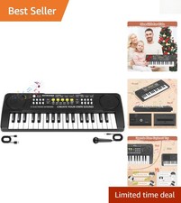 Portable 37-Key Children  s Piano Keyboard with Microphone - Creative Music Play