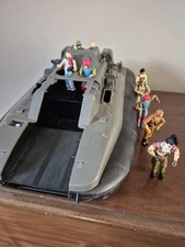 G.I. Joe 1980's Hovercraft & 9 Action Figures Hasboro Rare Lot