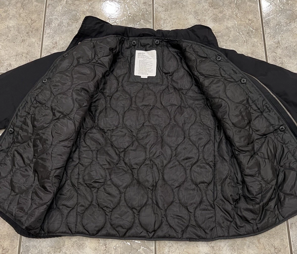 Rothco M-65 Field Jacket Mens XL Black Military Hooded Quilted Liner EXCELLENT image 11