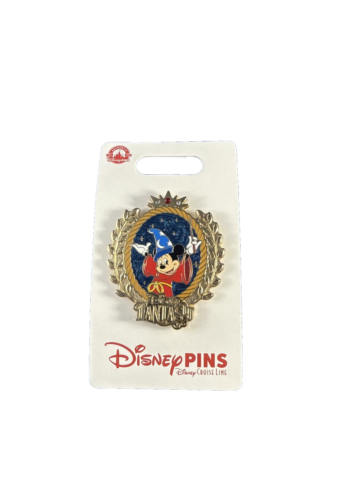 Disney Cruise Line DCL Fantasia Sorcerer Mickey Mouse Fantasy Pin Gold Trim