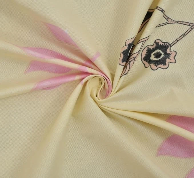 Juego de sábanas estampadas premium de 5 piezas tamaño king | diseño plano de mezcla de algodón Foto 4 de 4