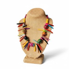 Tagua Nut Statement Tribal Spears Amazona Dopaminecore Necklace