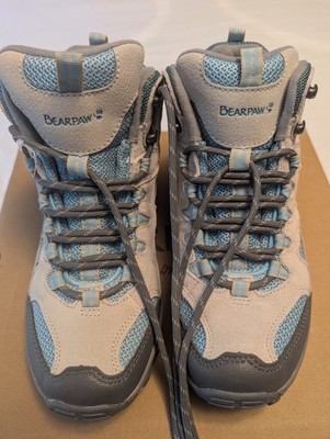 Bearpaw Ridgewood Mid 2896W Hiker Boots Women's Size 7M LT Blue/Gray Suede Lunar