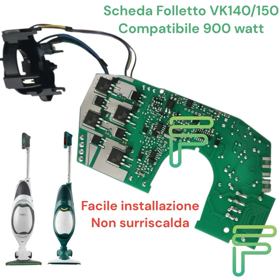 FJP-SHOP SCHEDA FOLLETTO VK140 VK150 ADATTABILE 900w ELETTRONICA ASPIRAPOLVERE VORWERK