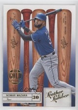 2019 Panini Leather & Lumber Bats Embossed Gold Proof Nomar Mazara #90 3b3