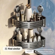 Corner Shower Caddy Suction Cup Shower Shelf Corner No Drilling Bathroom
