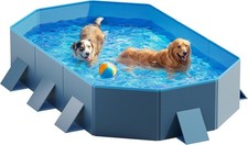 NEW Foldable Dog Pool - Extra Large 71" x 39" x 12" Hard Plastic Portable Pe
