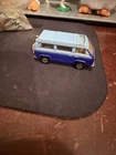 Vintage Hot Wheels Sunagon Camper Van 1981 Removable Roof & Motorcycle Blue