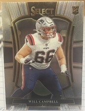 2025 Panini Select Football- Will Campbell Rookie Premier #179 Patriots