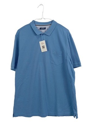 Walbusch Herren Poloshirt Klassisch Kurzarm Baumwolle Blau Gr. 54/XXL