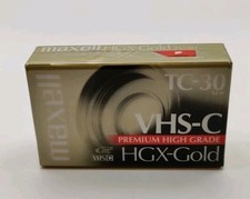Sony Maxell VHS C HGX Gold TC-30 Blank Camcorder Video Cassette Premium Grade