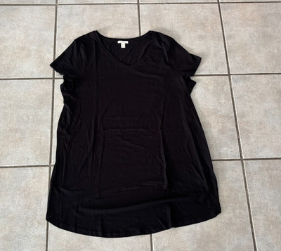 Esprit T-Shirt Gr.M schwarz - V-Ausschnitt - Longshirt