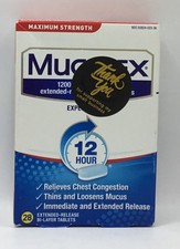 Mucinex Extra Strength 12 Hr 1200 mg Extended Release 28 Ct Exp 1/26