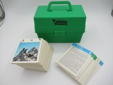 1975 Wildlife Treasury Leisure Books Illustrated Animal Fact Cards & Case "Look"