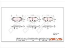 Bremsbeläge Hinterachse DP1010.10.0713 Dr!ve+ für MAZDA 3 3 Stufenheck