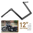 12'' Rise Black APE Hanger Handlebar 1.5'' Bar For Harley Road King 2014 2023