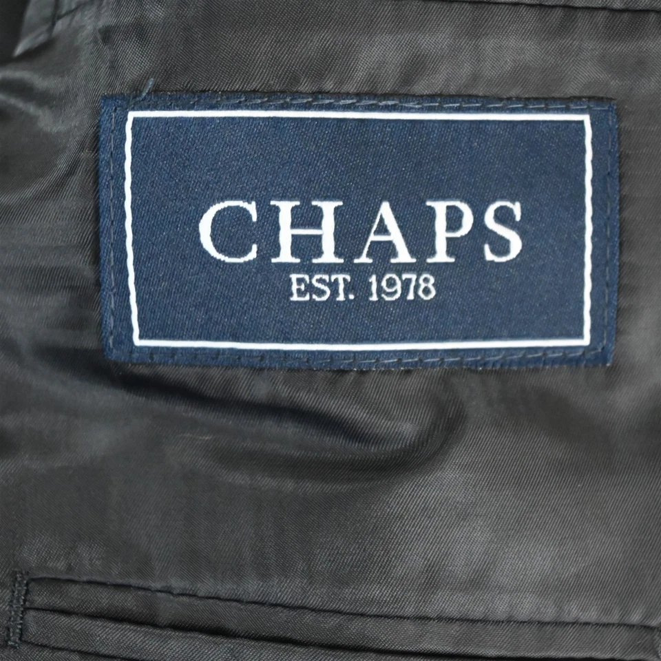 NEW Chaps Ralph Lauren 46R Navy Blue Wool Gold Button Blazer Jacket Sport Coat - Image 4 of 4