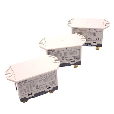 Lot of 3 Omron G7L-2A-TUBJ-CB-DC24 Relays, DPST-NO, 6-Pin, 25A Max, 24VDC Coil