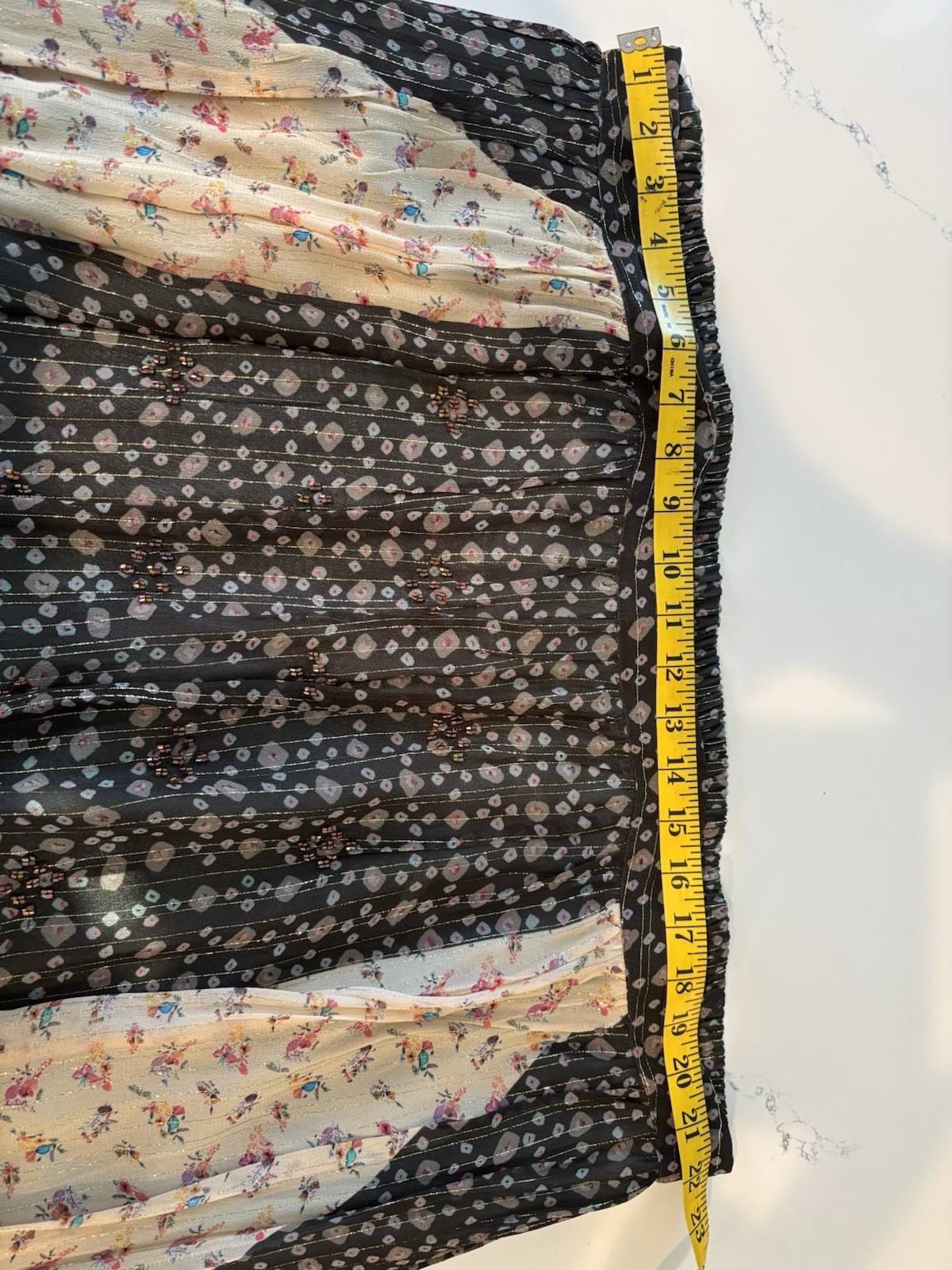 Plus Size 24W Multi Colored Full Length Skirt Ful… - image 6