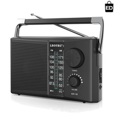 Classic Portable AM/FM Radio with Loud Sound  Headphone Jack for Listening