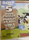 NIB Factory Sealed Bluey 5 Wood Puzzle - Plus Wooden Case - Educational Puzzles — photo 3