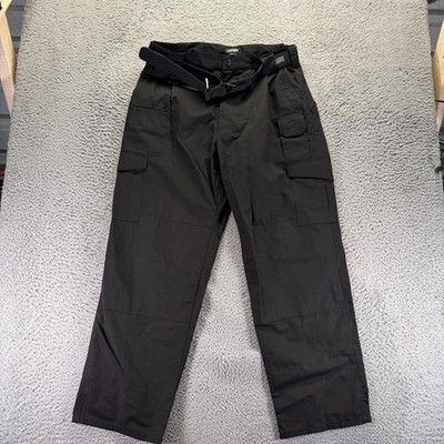 CQR Pant Mens 38x32 Black Polyester Cargo Straight Utility Workwear Technician