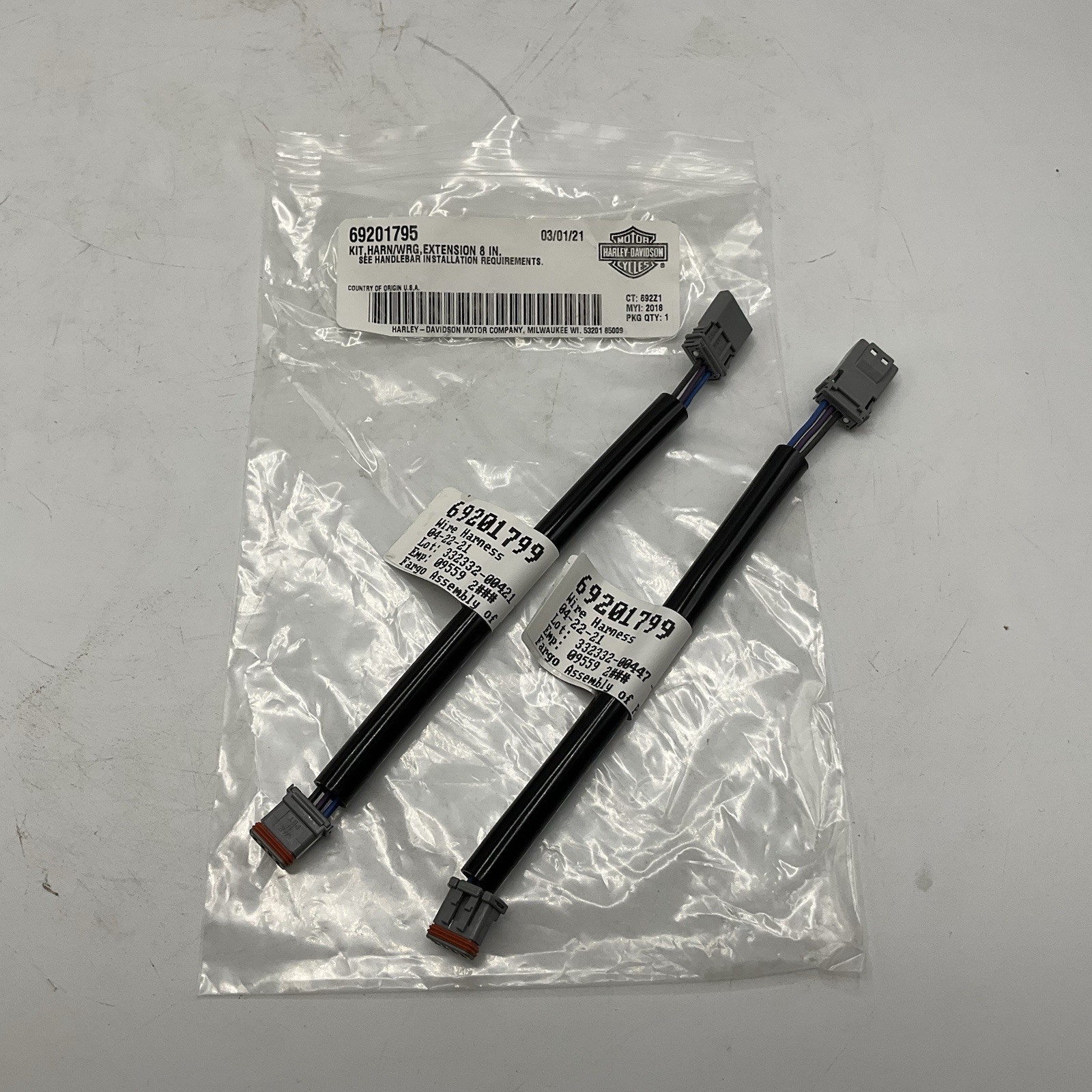 Genuine OEM Harley-Davidson Wiring Harness Kit 8
