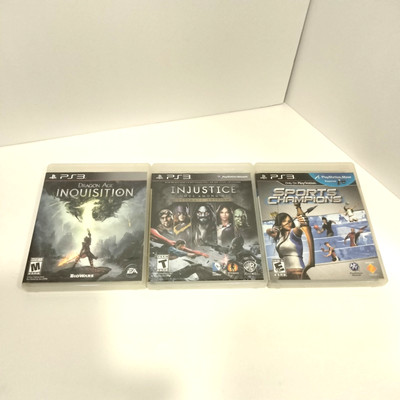SONY PS3 Injustice Ultimate Edition Inquisition Sports Champions  Lot of 3 games