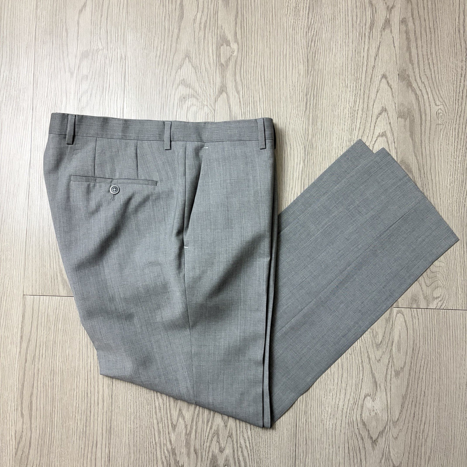 Hugo Boss Men's "Genesis2" Slim Fit  Gray  100% Wool Dress Pants Slacks 34x29 thumbnail 14