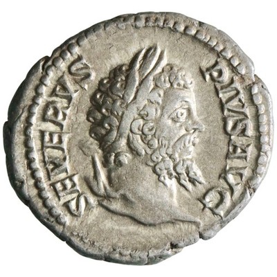 Roman: Septimius Severus (193-211), silver denarius (3.60g), Rome mint, 202-210