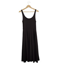 Quince Women Tencel Jersey Fit & Flare Dress Black Basic Sleeveless M