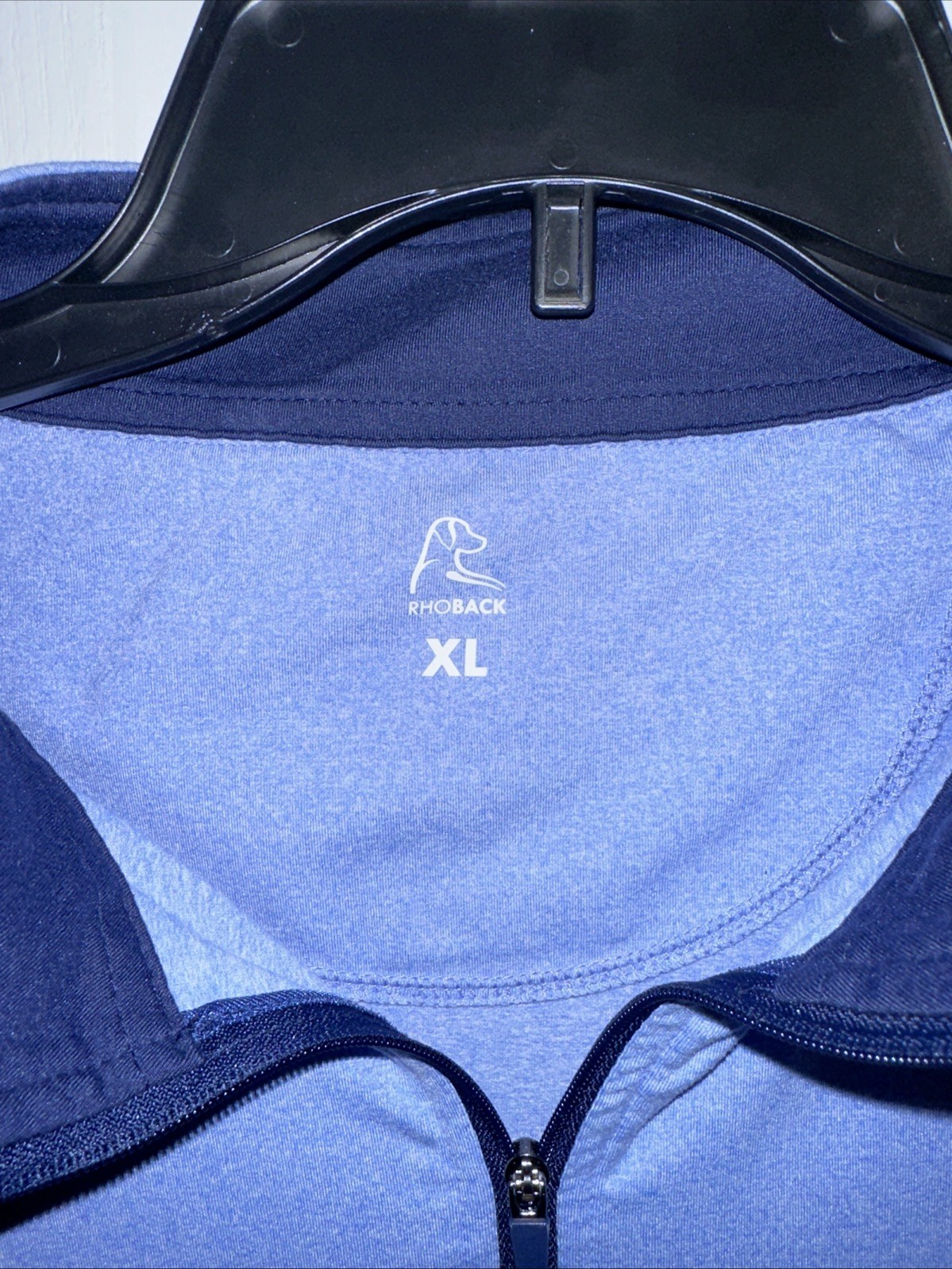 Rhoback Men's Solid Blue 1/4 Zip Performance Long… - image 2