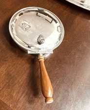 Sheffield USA Silent Butler Crumb Catcher Pan W/horse Crest Engraved 10”