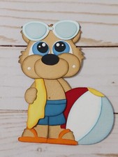Paper piecing, scrapbook, Beach Ball, Bear, Beach, Card Piece, Summer, Pool