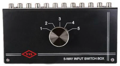 5 RCA Input Source Audio Selector Stereo Switch Inputs change Amplifier CD NEW