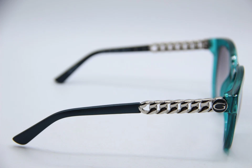 NOVO PALPITE GF 6004 92B CRISTAL AZUL-PETRÓLEO DEGRADÊ AUTÊNTICO ÓCULOS DE SOL DESIGNER 56-17! - Imagem 4 de 4