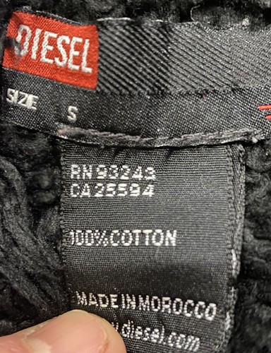 Retro Diesel 1990s Gray Cotton Vest w/ Black Sherpa Lining Warm Size Small - Picture 6 of 9