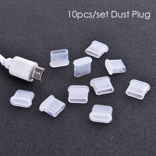 10X Type-C Dust Plug USB Charging Port Protector Silicone Cover for Smart Pho JW - Afbeelding 7 van 12
