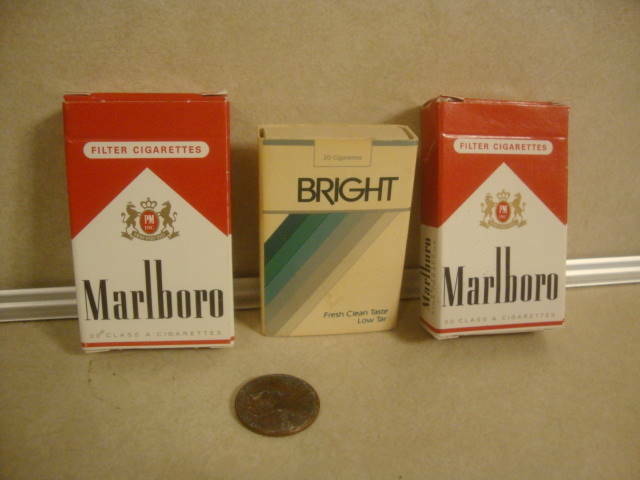 Vintage Advertising Matchbook Mini Boxes Marlboro x2 Bright Cigarette Box  Style!