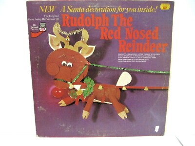 RUDOLPH THE RED NOSE REINDEER VINYL RECORD GENE AUTRY CHRISTMAS SONGS ...