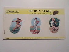 VINTAGE AMSCAN, INC SPORTS SEALS - 36 SEALS 6 DIFFERENT DESINGS stickers