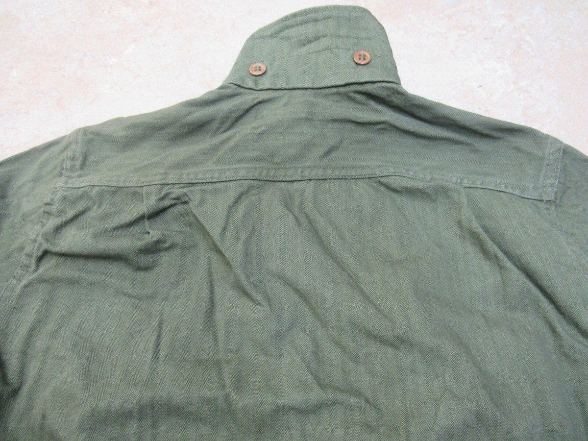 レアww2 WAC用HBTジャケット　アメリカ軍　陸軍看護婦　13スター WW2 US WAC HBT Shirt w/ Gas Flap 13 Star Buttons Womens Army Corps