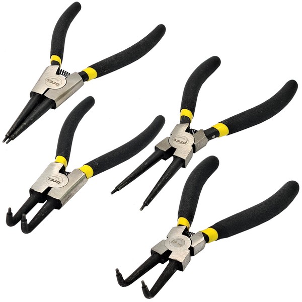Sprengringzangen Seegeringzangen Sicherungsringzange 4 Tlg Set Sprengring Zange-image