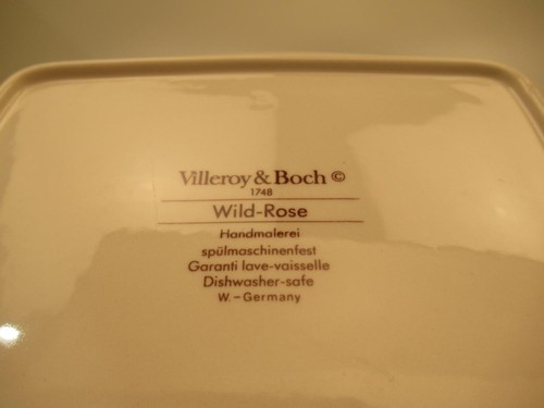 Porzellan - Villeroy & Boch - Serie Wildrose : Butterdose - 20,5x17x14x10x2,5 cm - Bild 4 von 9