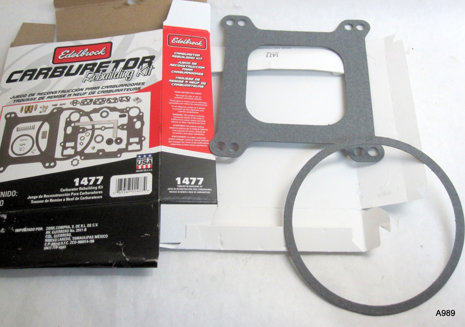 Edelbrock 1477 Carburetor Base and Round Gasket eBay