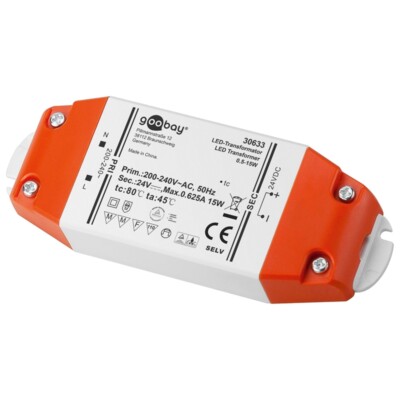 LED Trafo 24V 15W elektr. LED-Transformator Lampen Treiber SMD Driver DC G4 MR16
