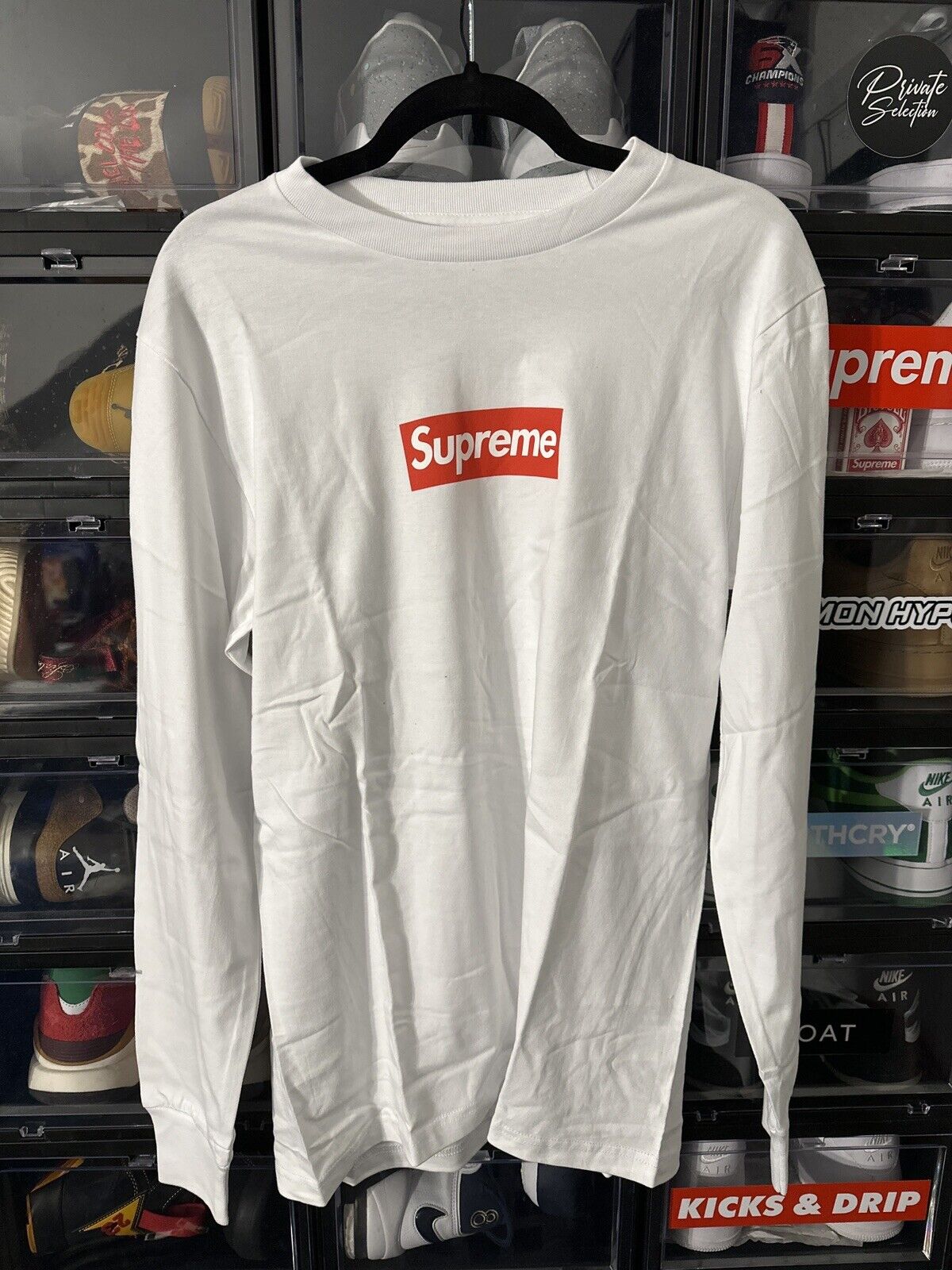 Supreme Box Logo L/S Tee White Size L